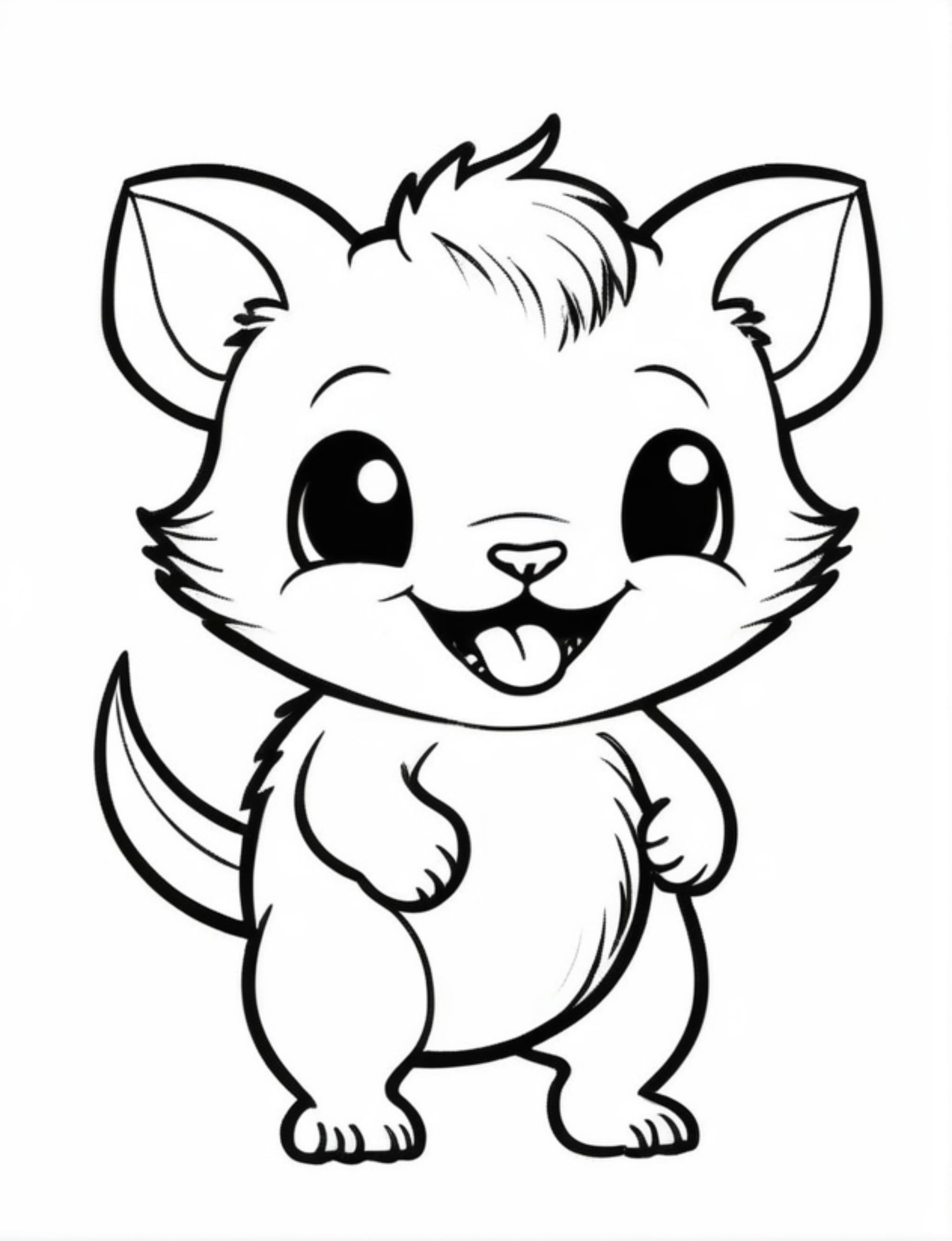 Cute Cartoon Furry Mammal