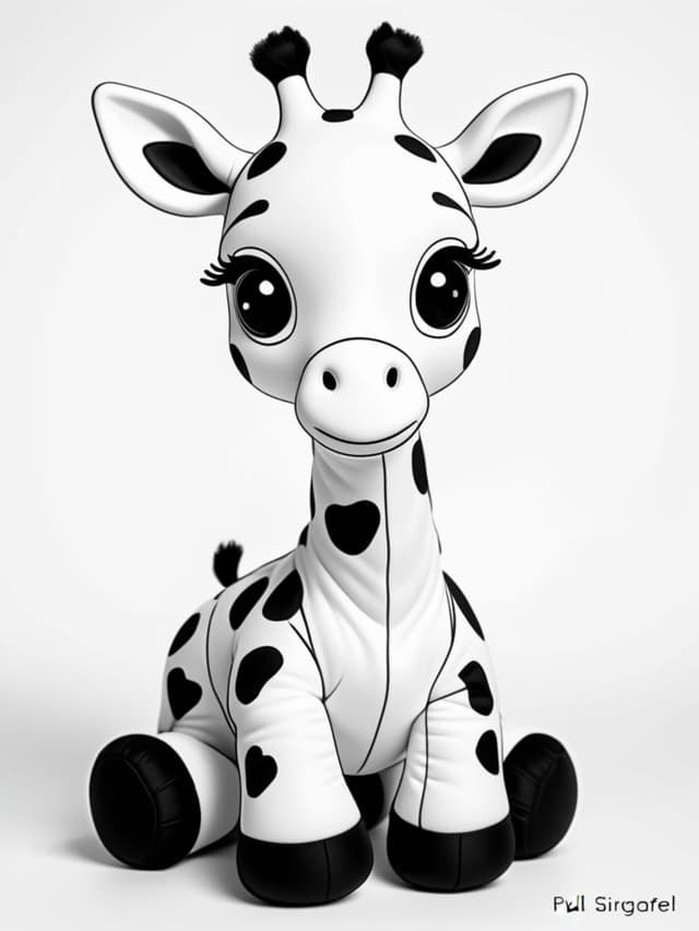 3D Stuffed Giraffe Toy