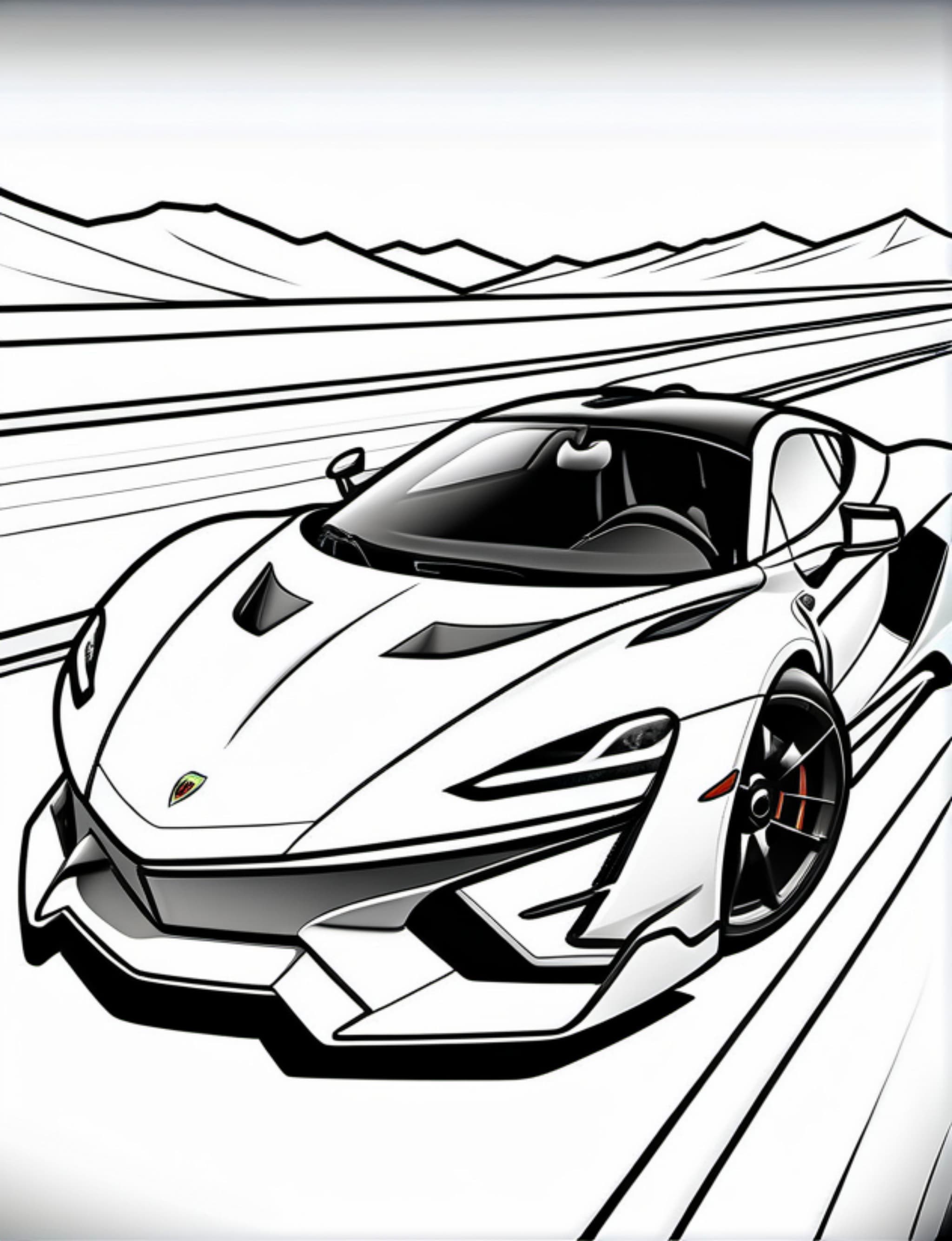 Hypercar Semi-Realistic On Desert Highway