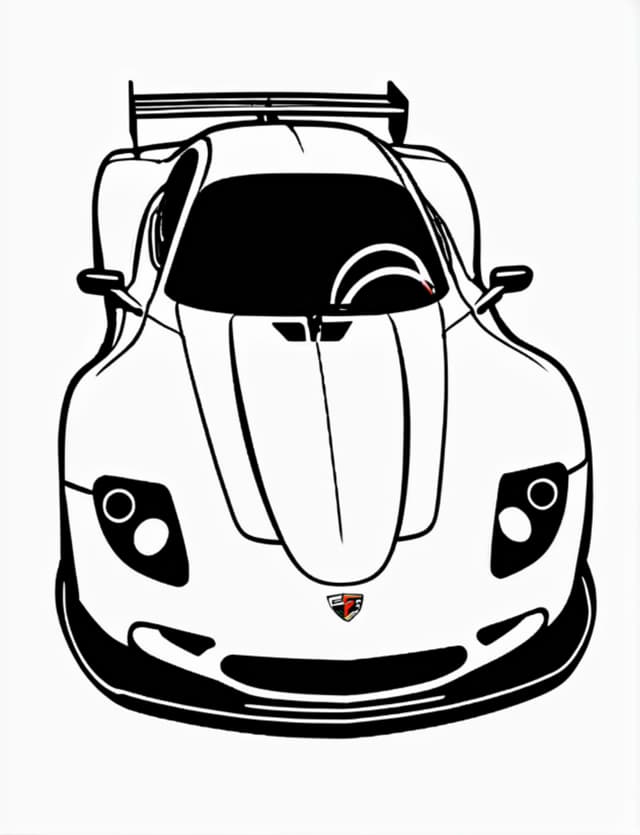 Fast Sports Car Simple Lines