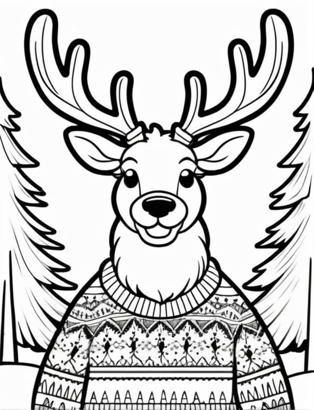 Reindeer in a sweater 