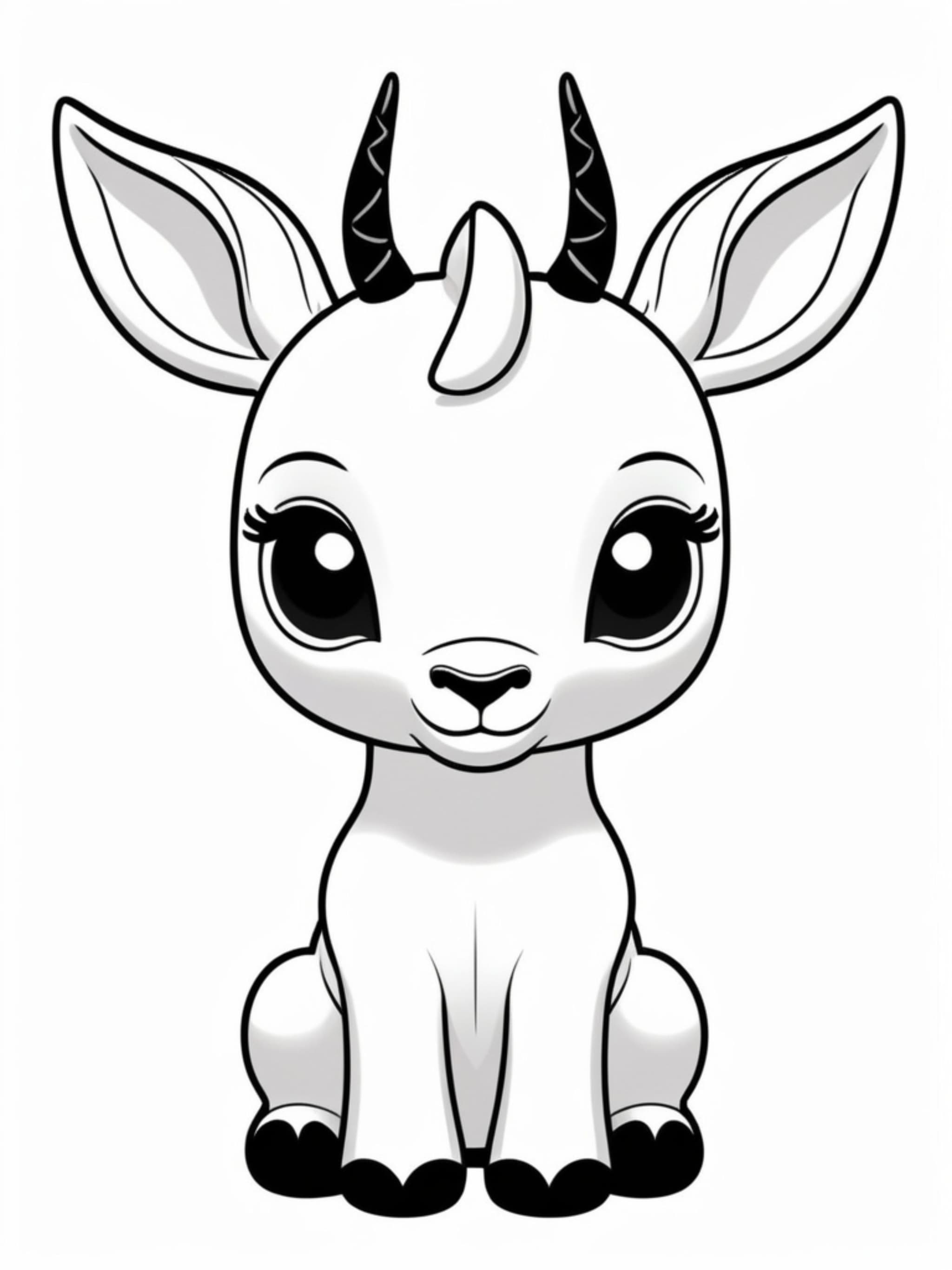 Cute Cartoon Gazelle