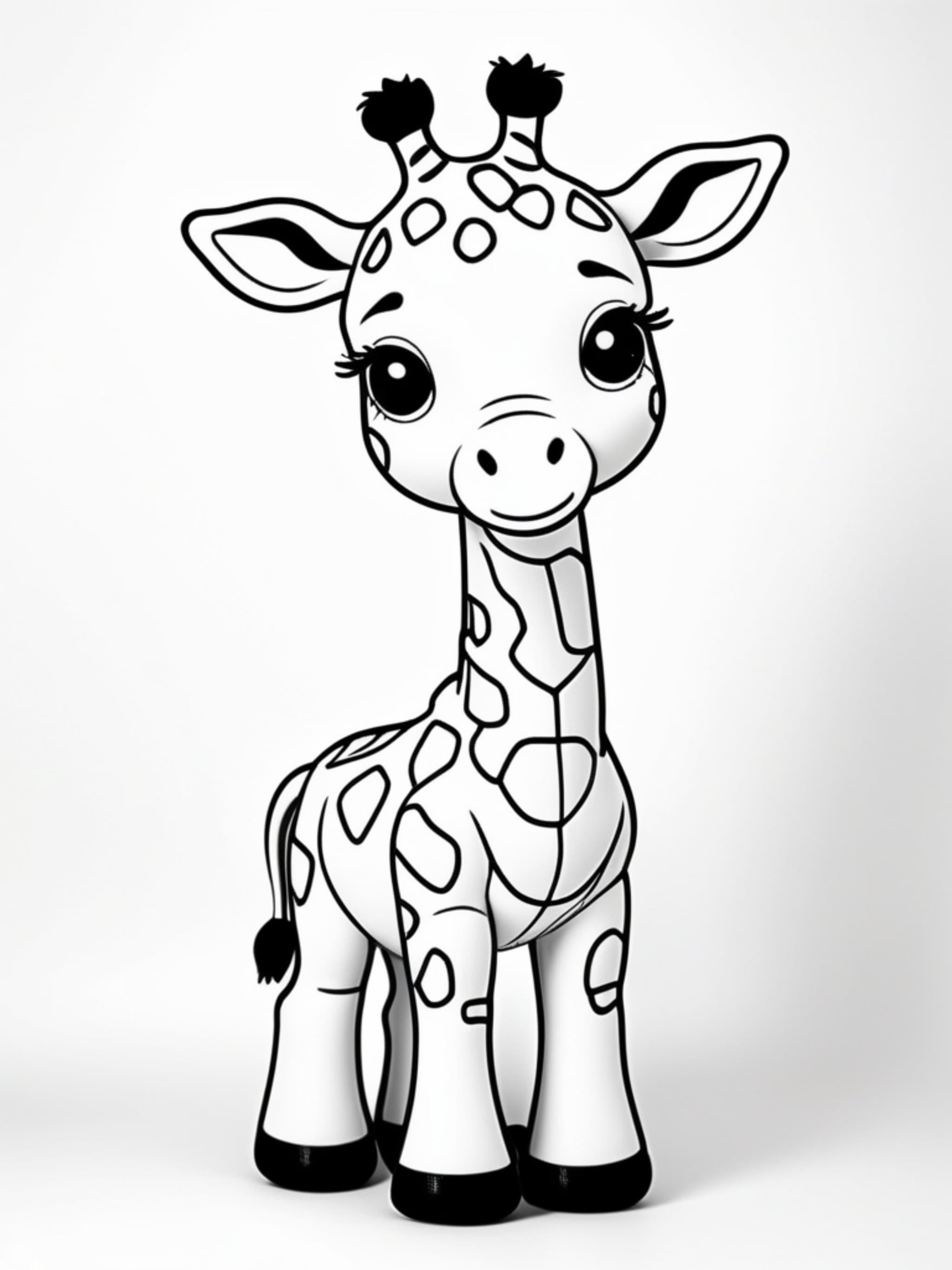 Adorable Cartoon Giraffe